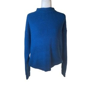 Dry Goods saugatuk royal blue knit chunky sweater